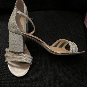 Silver dress sandals